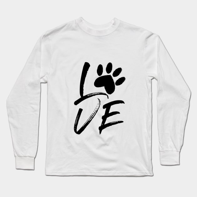 Love paw T-shirt Long Sleeve T-Shirt by sarahalhadeethi